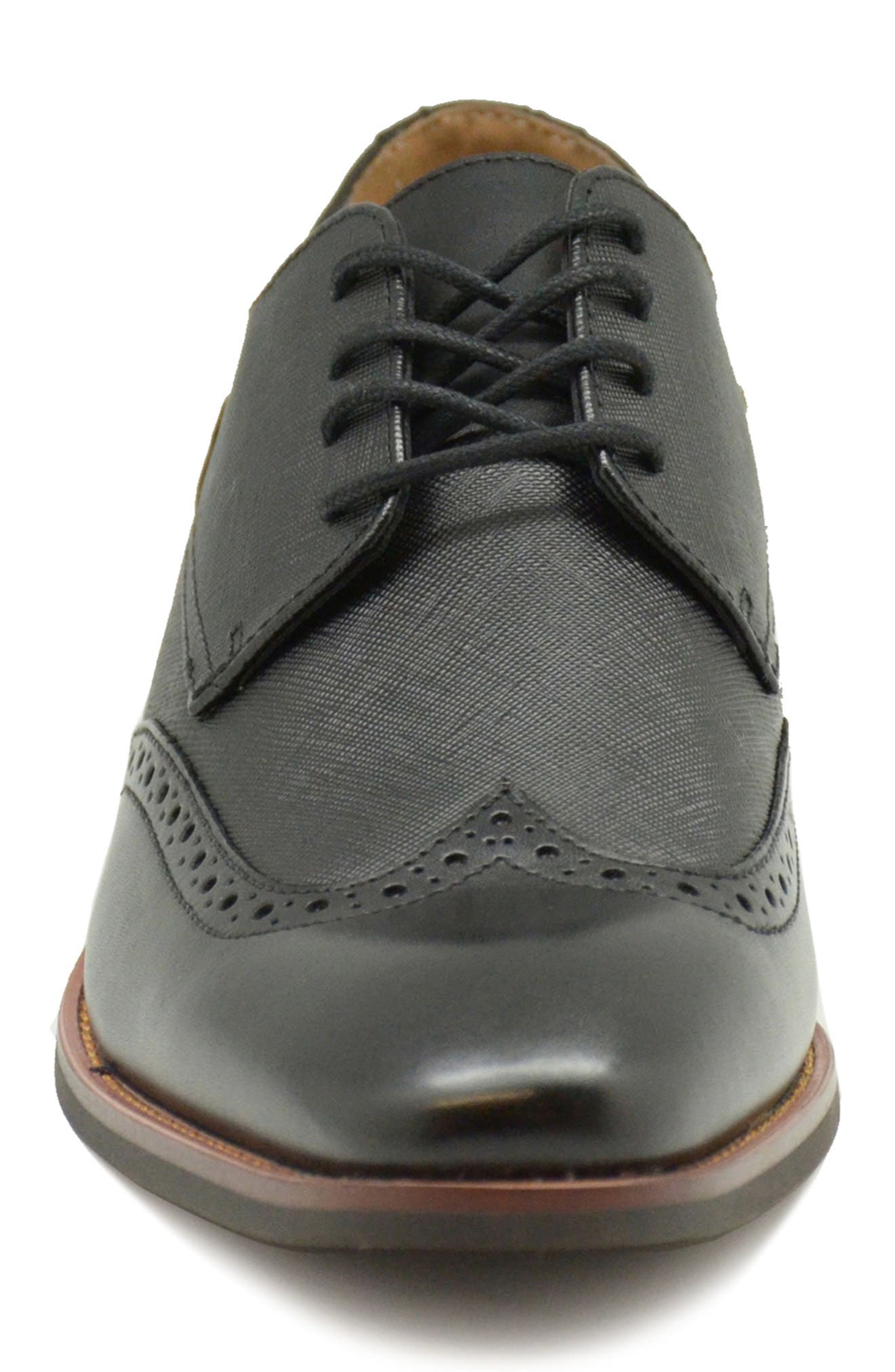 La Milano Beatle Wingtip Derby, Alternate, color, Black