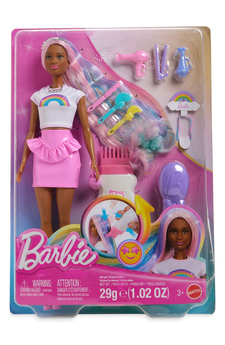 Barbie New Hair Doll & Accessories Play Set, Main, color, Pink Multi