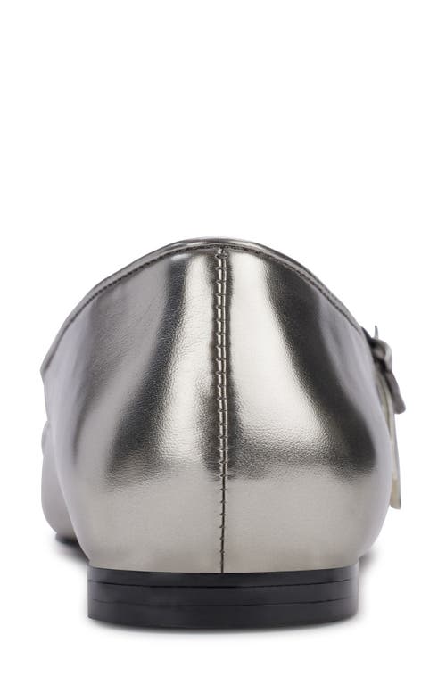 Karl Lagerfeld Paris Veyda Pointed Toe Mary Jane Flat In Gray