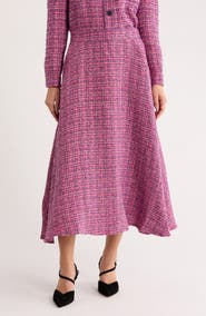 AREA STARS Birdie Tweed A-Line Skirt