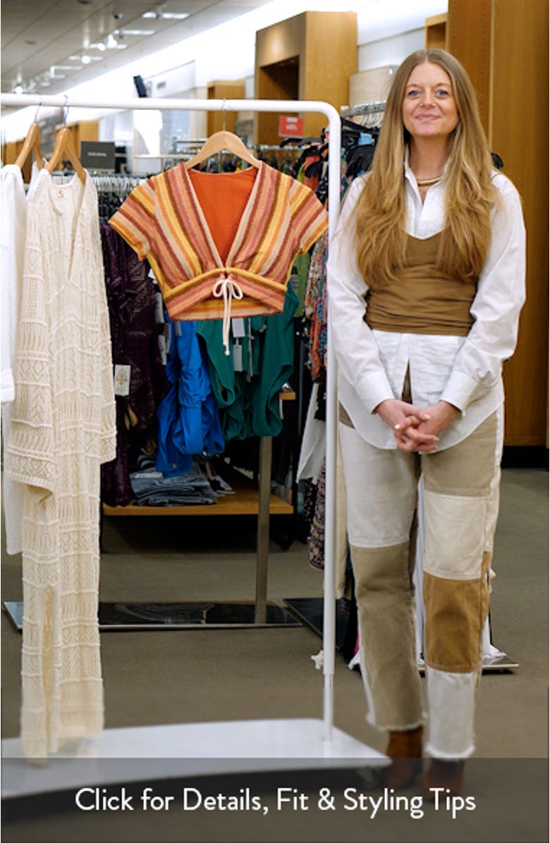 Lyra Stripe Cap Sleeve Bikini Top, sales video thumbnail