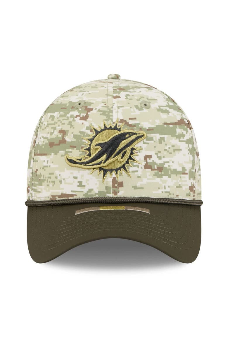 Men's New Era  Camo Miami Dolphins 2025 Salute to Service 39THIRTY Flex Hat, Alternate, color, Camo