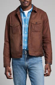 Billy Reid Waxed Herringbone Members Jacket