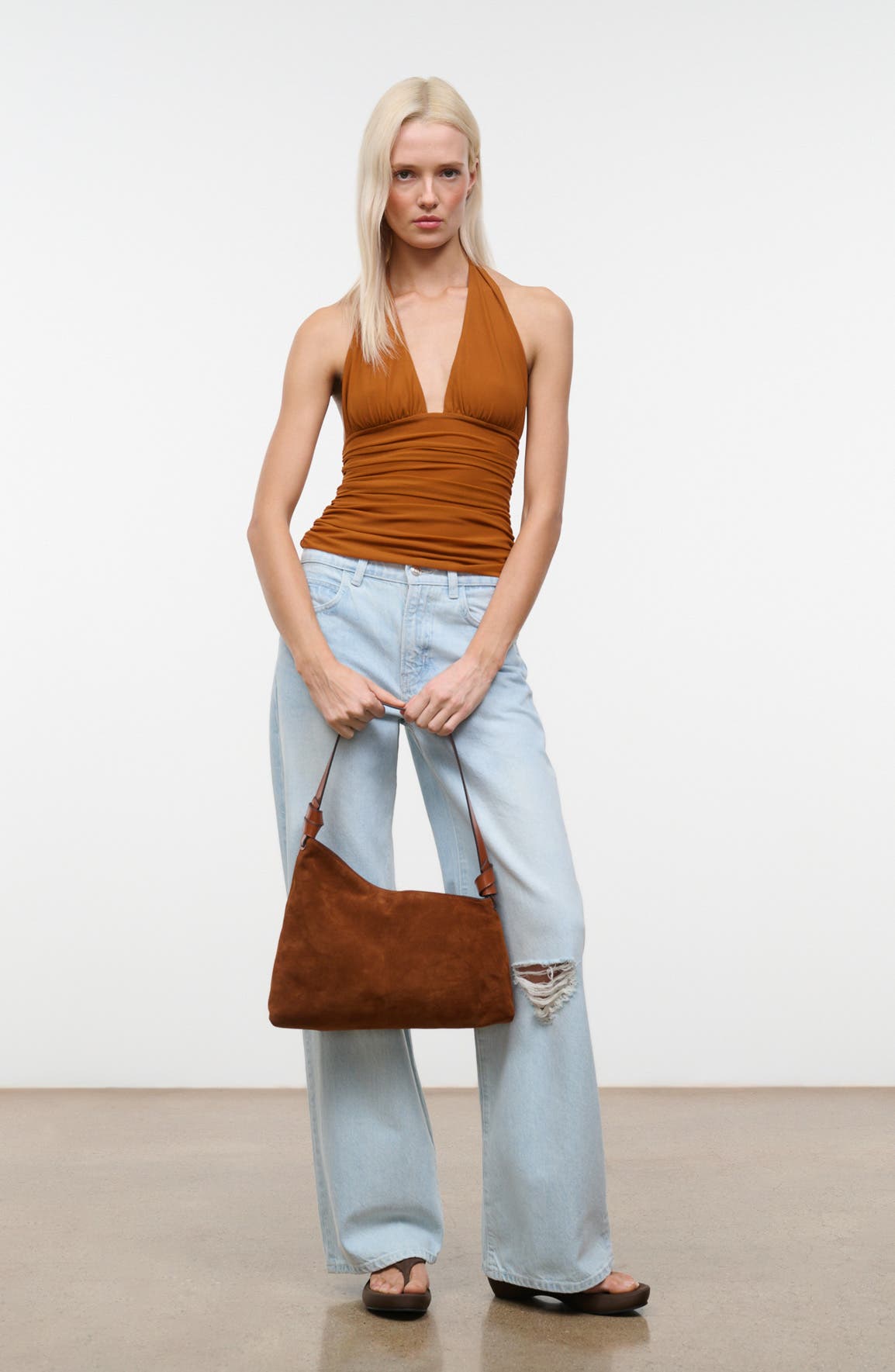 Dani Leather Shoulder Bag, Alternate, color, TABAC