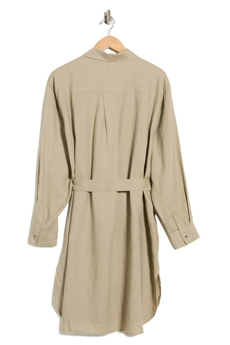 Linen Shirtdress, Alternate, color, OVERCAST