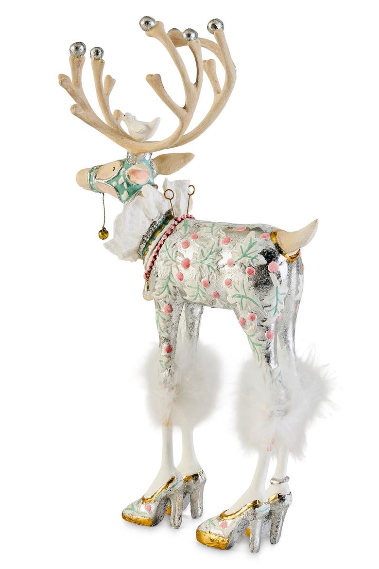 Patience Brewster Moonbeam Vixen Reindeer Decoration, Alternate, color, SILVER