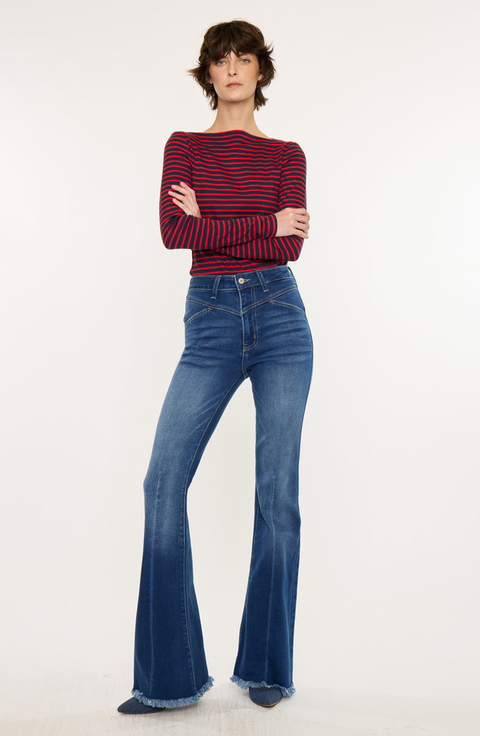 Ashton High Rise Flare Stretch Jeans