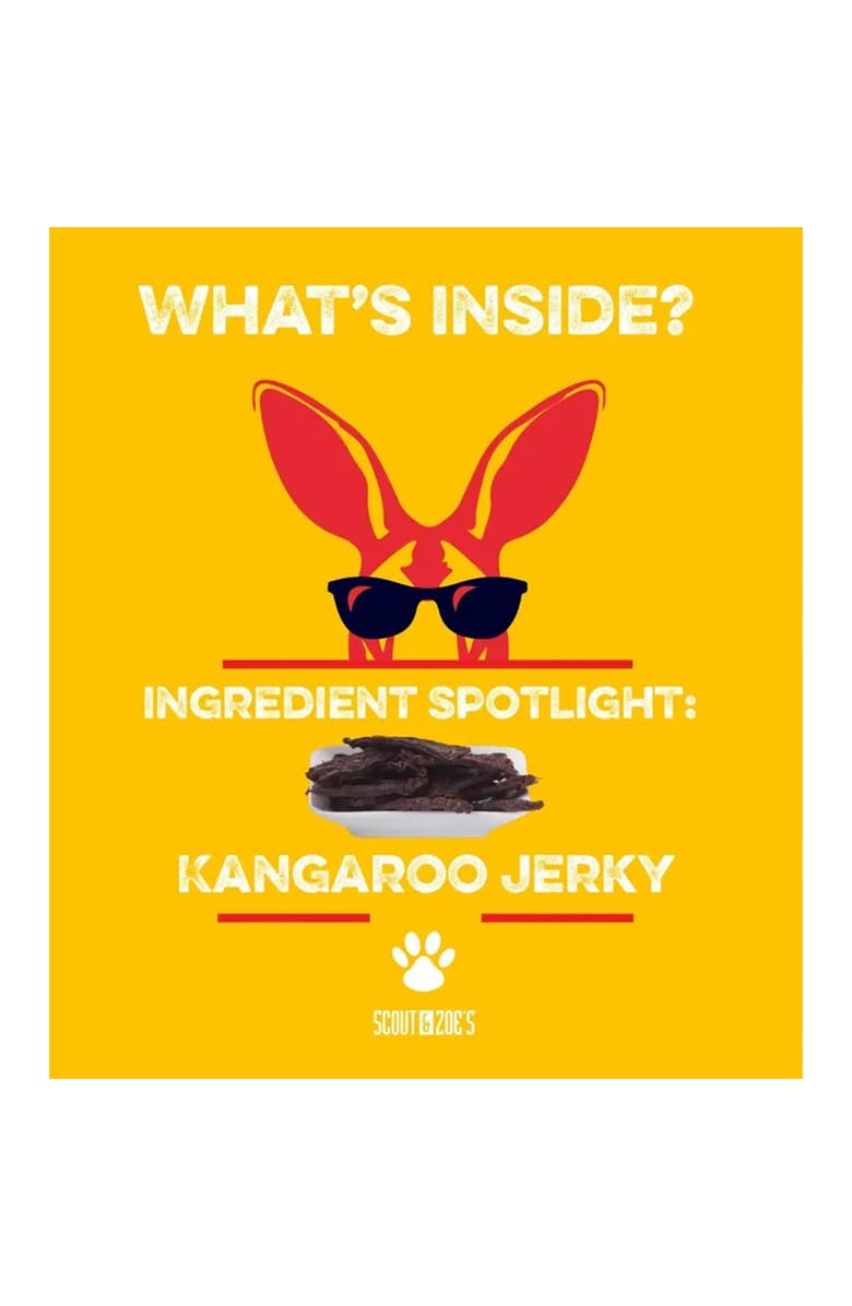 Scout & Zoe's Kangaroo Jerky, 3 Packs, 4oz Bags, Dog Treats, Air Dried Pet Chew, Alternate, color, Multicolored