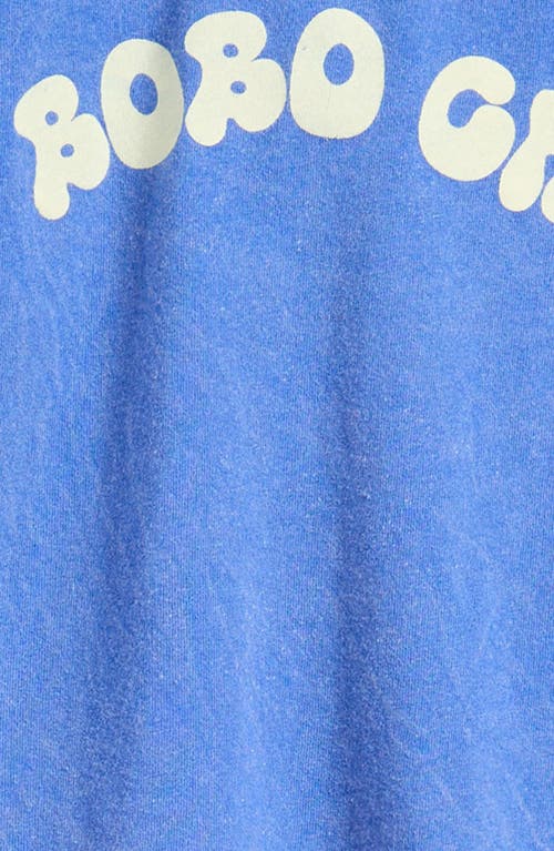 Bobo Choses Kids' Wavy Logo Organic Cotton Graphic T-shirt In Blue