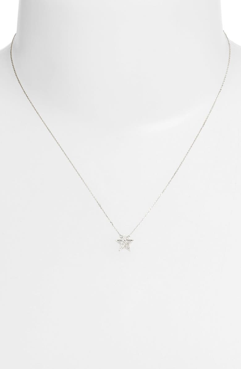 Dana Rebecca Designs 'Julianne Himiko' Diamond Star Pendant Necklace, Alternate, color, White Gold