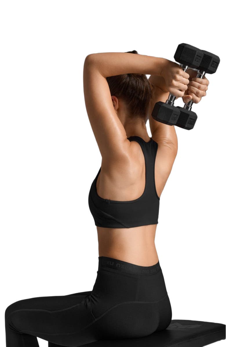 2XU Form Racerback Medium Impact Bra, Alternate, color, Black/Black