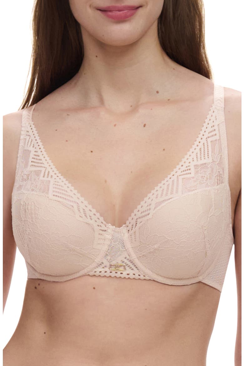 Origins Underwire Plunge Bra, Main, color, BEIGE BLUSH
