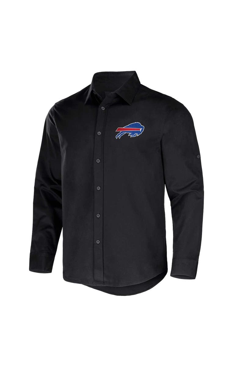 NFL X DARIUS RUCKER Men's NFL x Darius Rucker Collection by Fanatics Black Buffalo Bills Convertible Twill Long Sleeve Button-Up Shirt, Alternate, color, 
