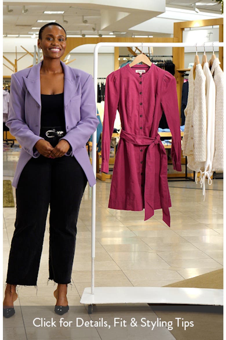 Bre Belted Corduroy Shirtdress video