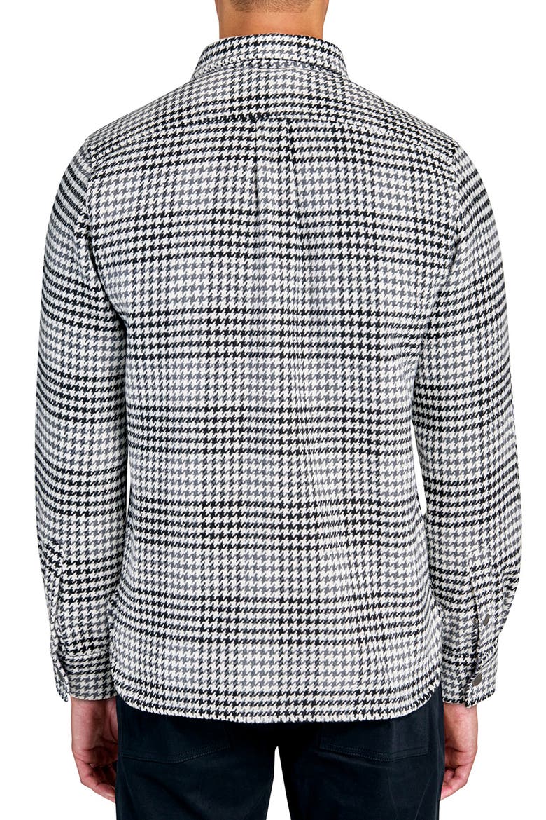 Houndstooth Printed Shirt Jacket, Alternate, color, GREY