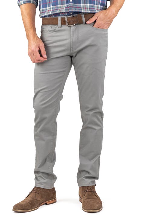 Straight Leg Stretch Cotton Twill Pants