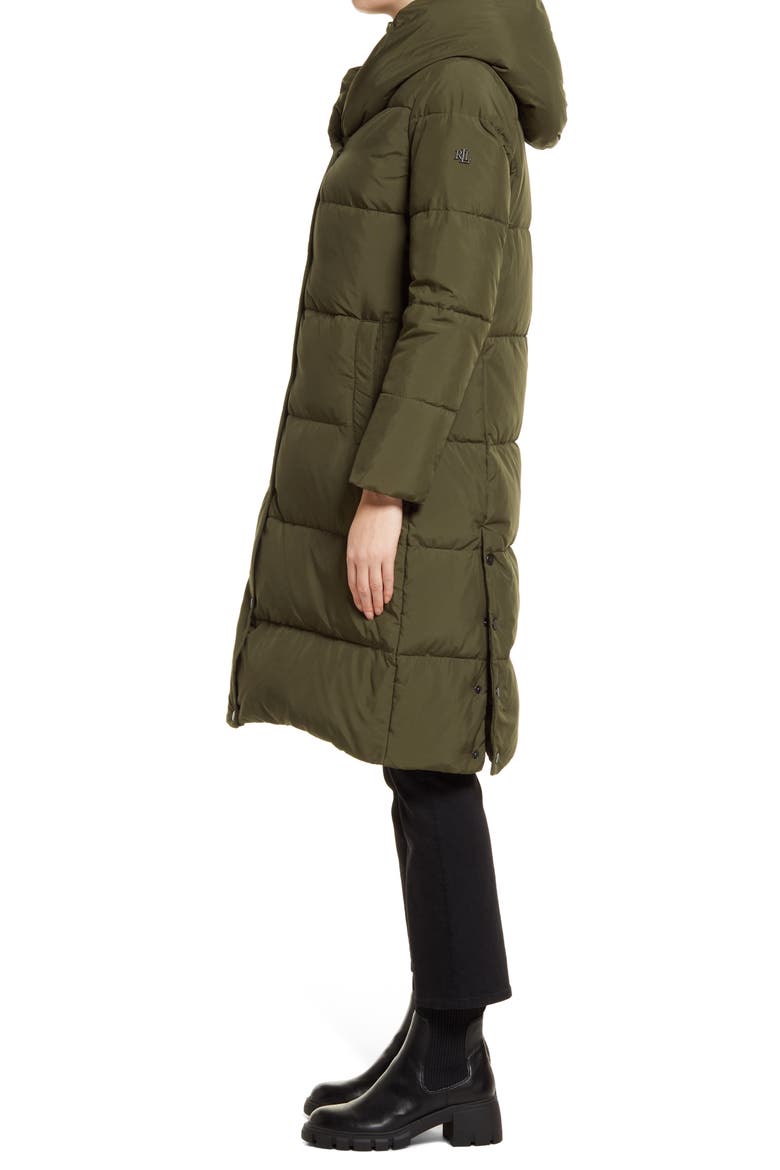Quilted Puffer Coat, Alternate, color, LODEN