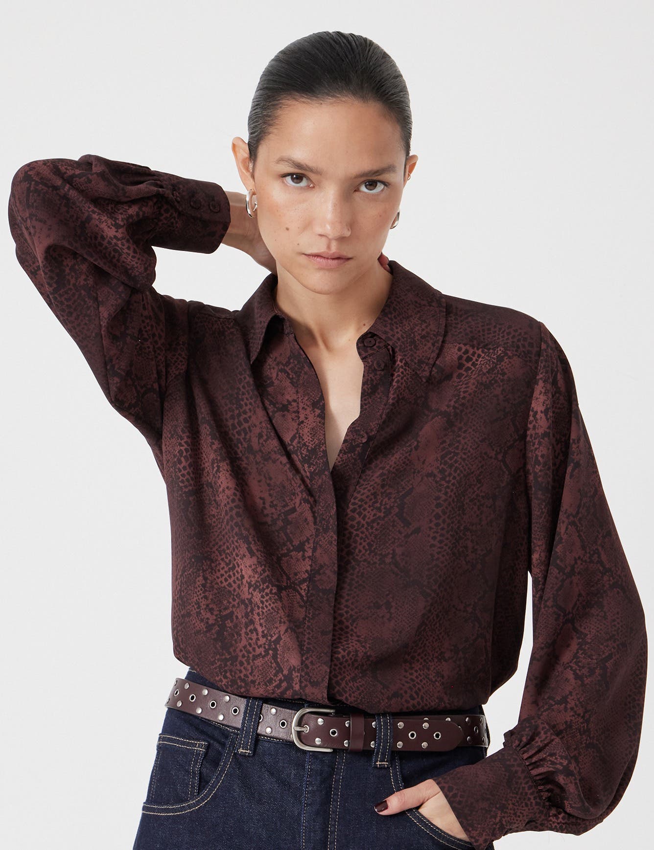 selected Snake Print Brown