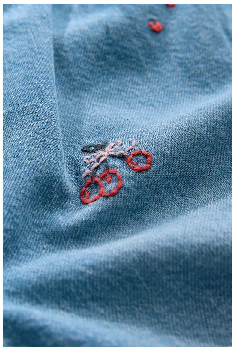 Kids' Heart Embroidered Jeans, Alternate, color, BLUE