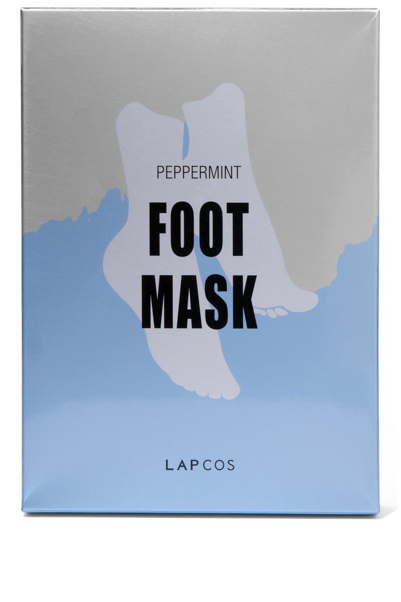 Peppermint Foot Mask Set of 5, Main, color, BLUE