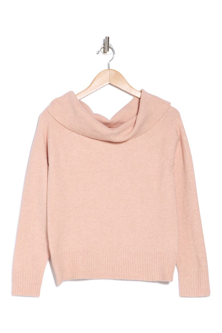 Cloud Off the Shoulder Sweater, Alternate, color, ROSE SMOKE