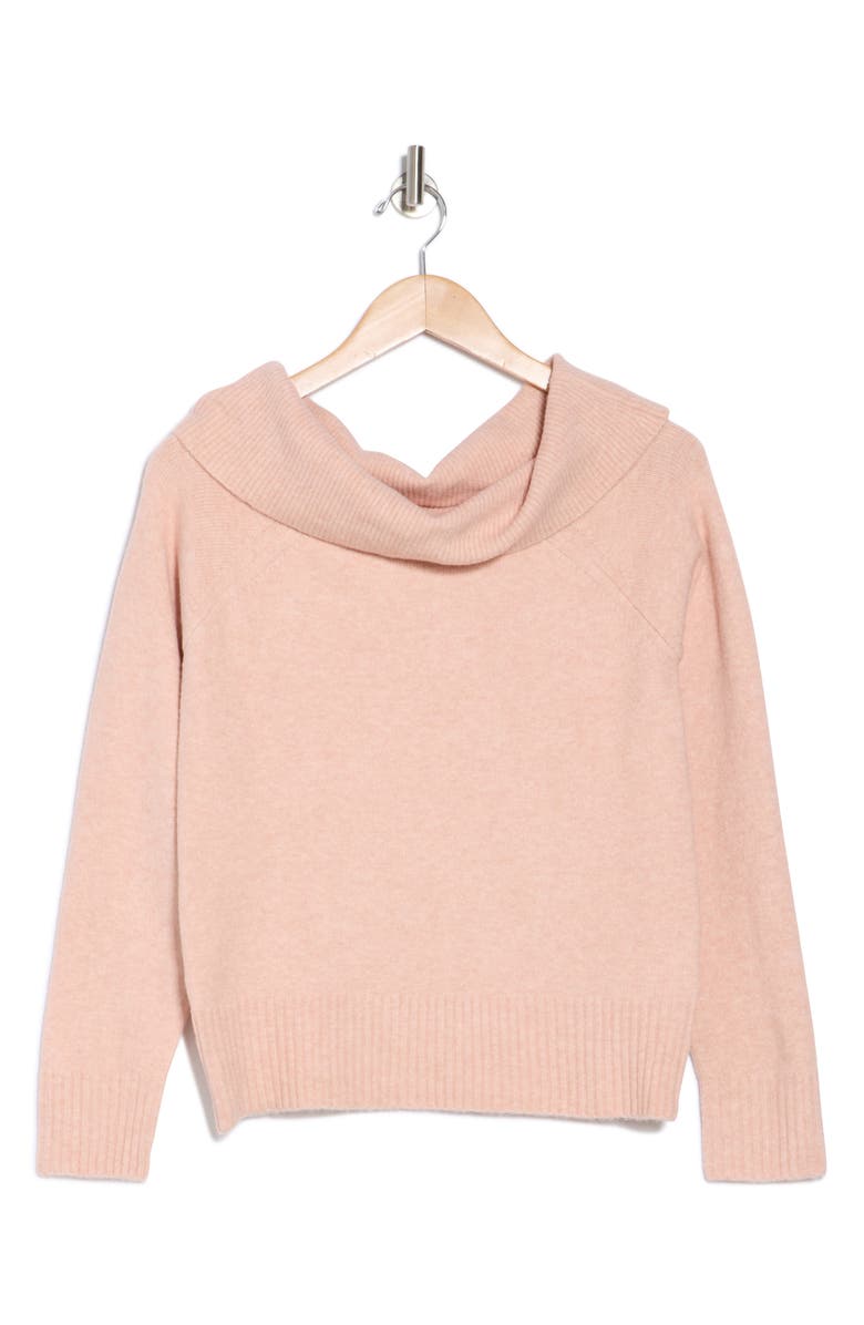 Lucky Brand Cloud Off the Shoulder Sweater, Alternate, color, Rose Smoke