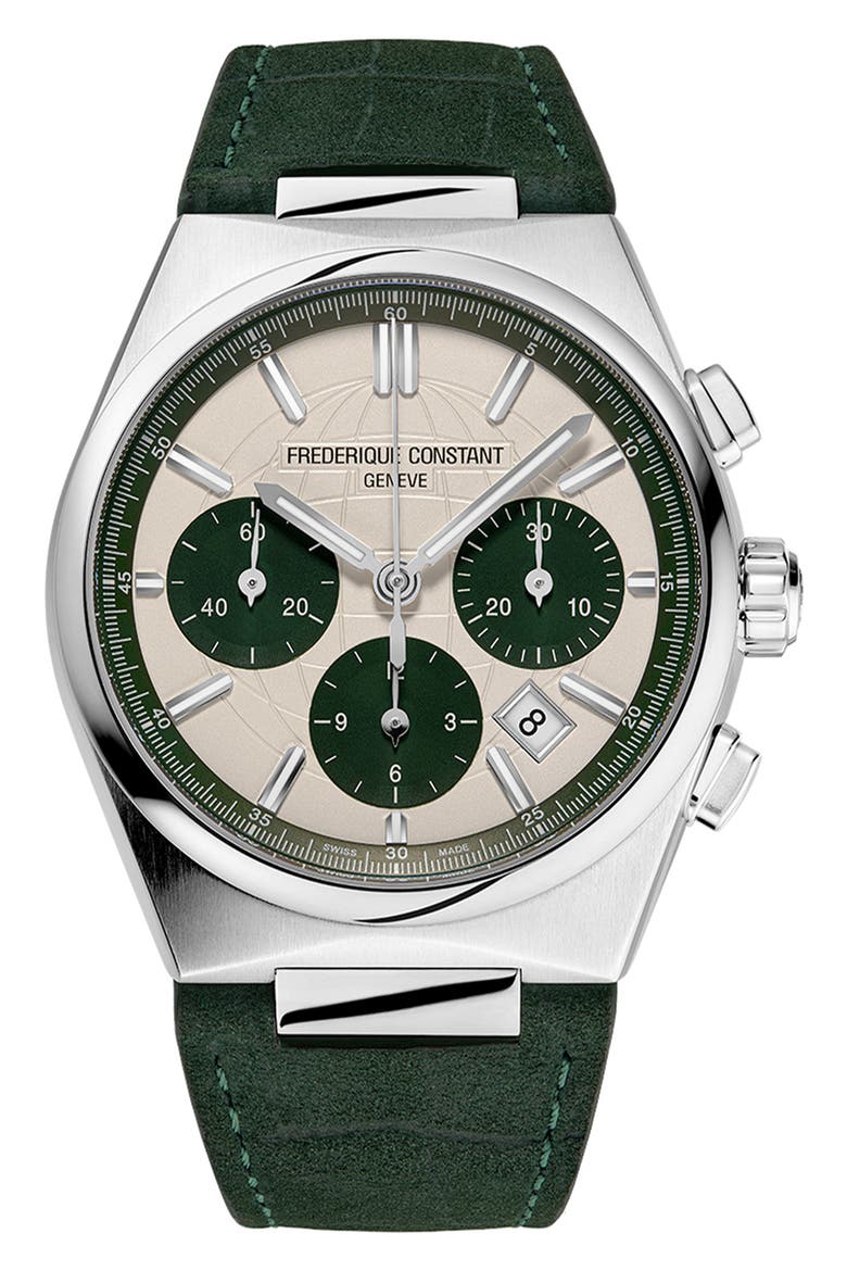 Highlife Chronograph Interchangeable Strap Watch, 41mm, Main, color, GREEN
