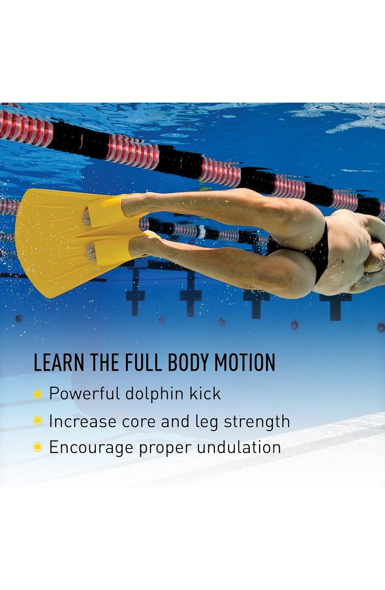 FINIS Foil Monofin Swim Fin Rubber Monofin for Adults Strengthens Core Legs Dolphin Kick Training, Alternate, color, Yellow