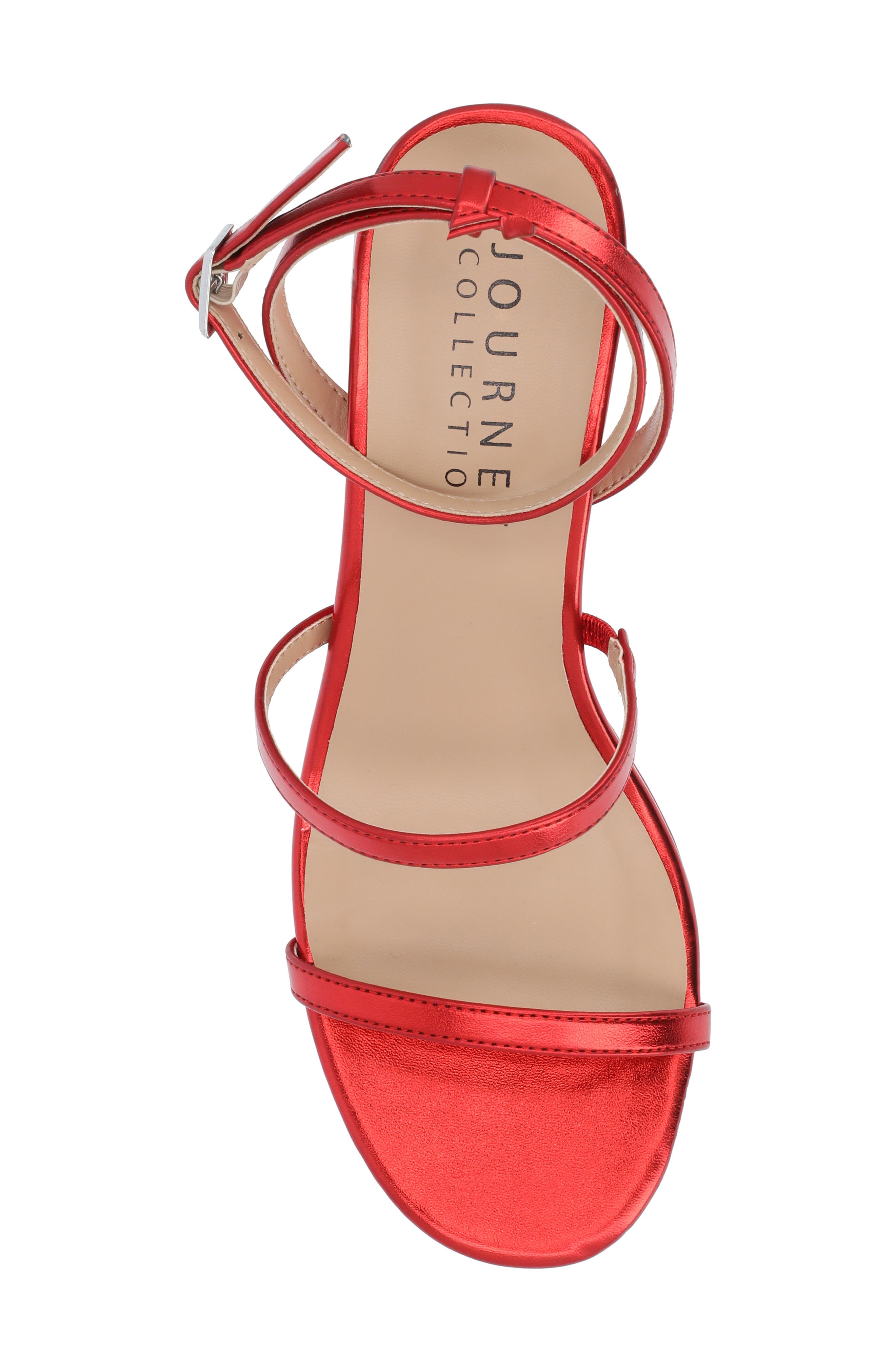 Journee Collection Samilee Block Heel Platform Sandal, Alternate, color, Red
