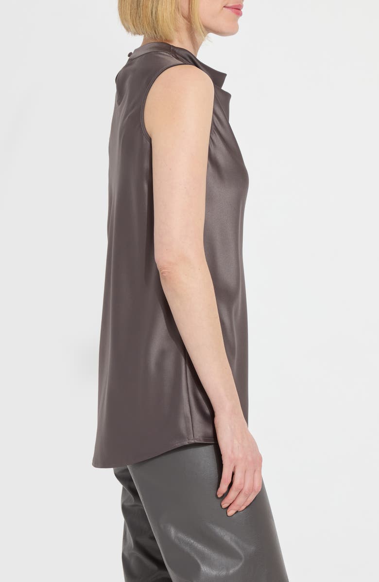 Lysse Justine Draped Mock Neck Top, Alternate, color, Gray Ash