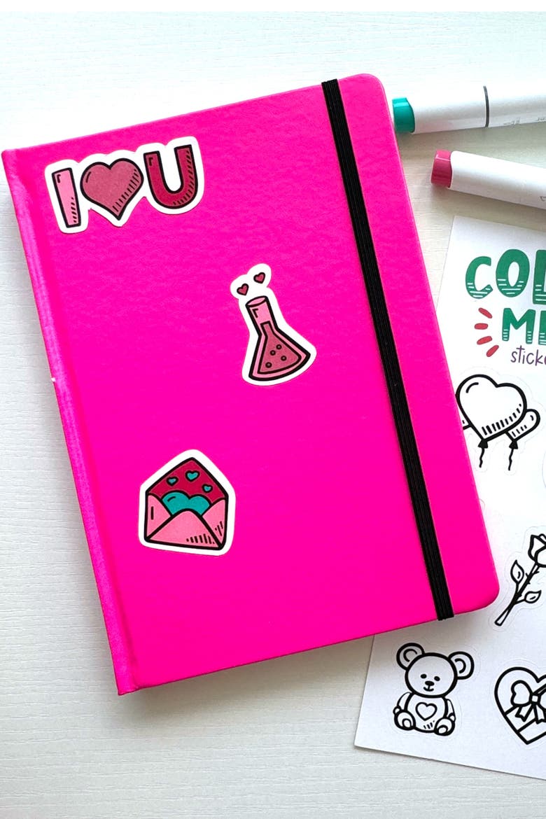 Creative Adult Coloring Bundle, Alternate, color, Valentine