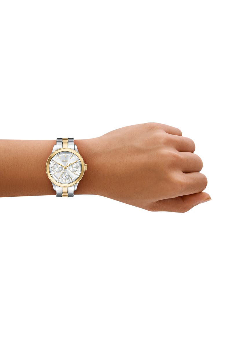 Fossil Brynn Multifunction Two-Tone Bracelet Watch, 38mm, Alternate, color, Two Tone