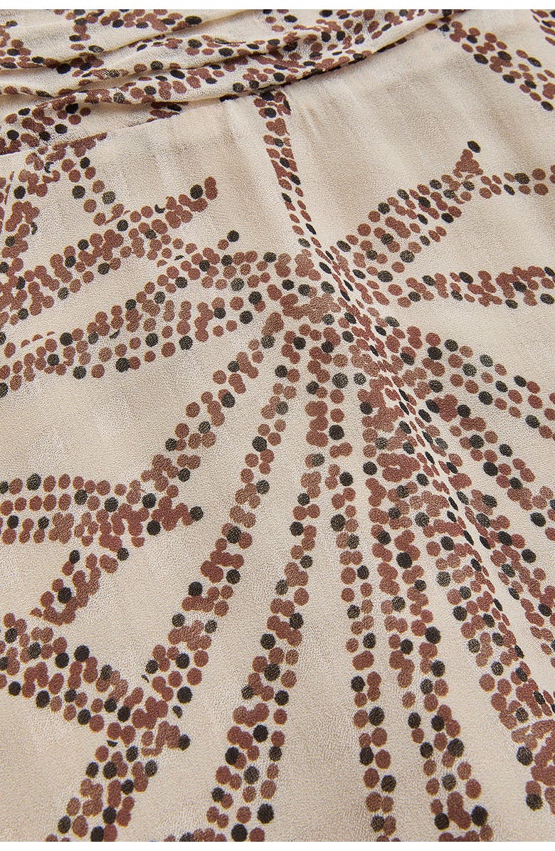 Exquise Drawstring Waist Midi Skirt, Alternate, color, Brown-Beige