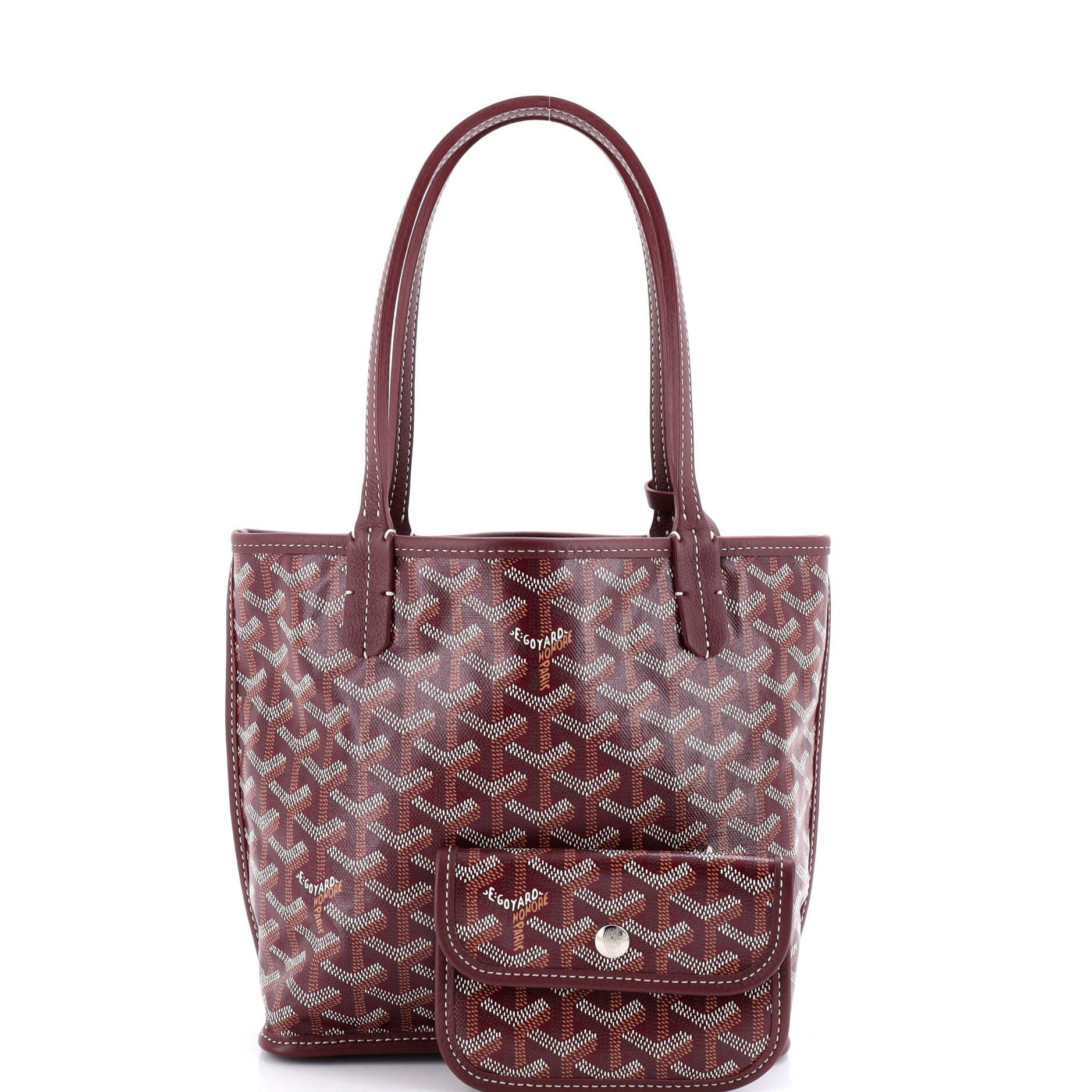Pre-Owned Goyard Anjou Reversible Tote Coated Canvas Mini, Alternate, color, 