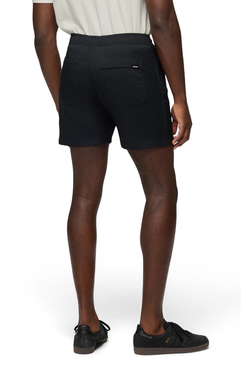 prAna Stretch Zion<sup>™</sup> Drawstring Waist Shorts, Alternate, color, Black
