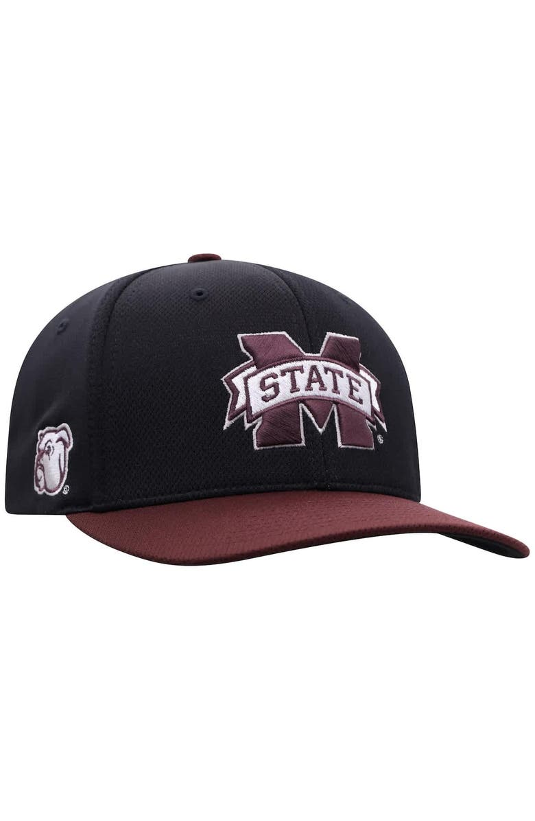TOP OF THE WORLD Men's Top of the World Black Mississippi State Bulldogs Reflex Fitted Hat, Main, color, Black