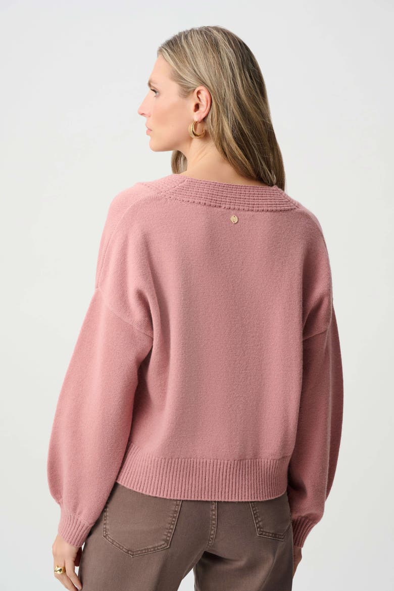 Brushed Knit V-Neck Boxy Cardigan, Alternate, color, Vintage Rose