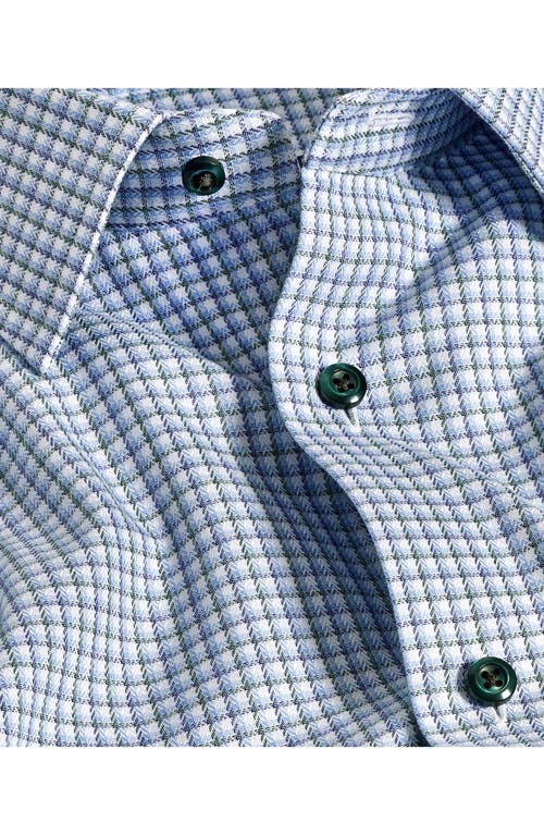 David Donahue Trim Fit Shadow Check Cotton Herringbone Dress Shirt In Multi