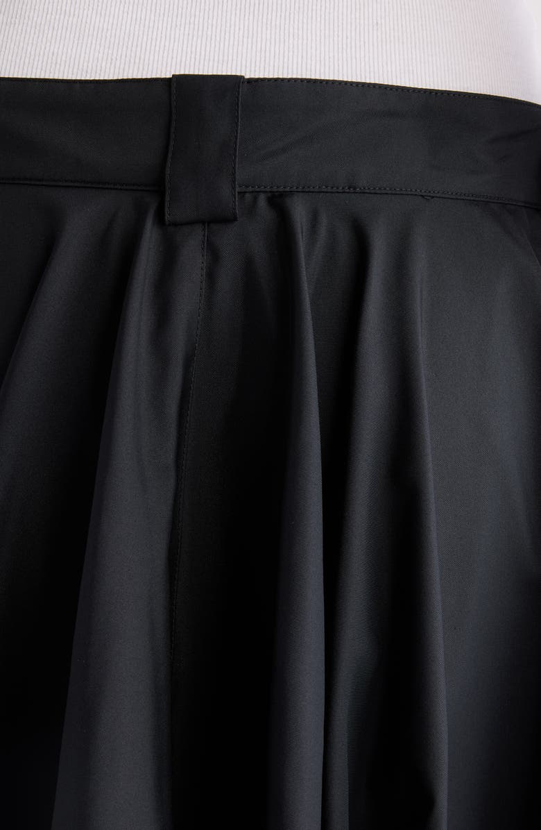 Balenciaga Gathered Technical Taffeta Balloon Shorts, Alternate, color, Black