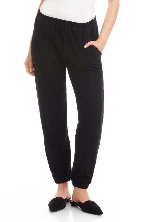 Karen Kane Brushed Double Knit Joggers In Black