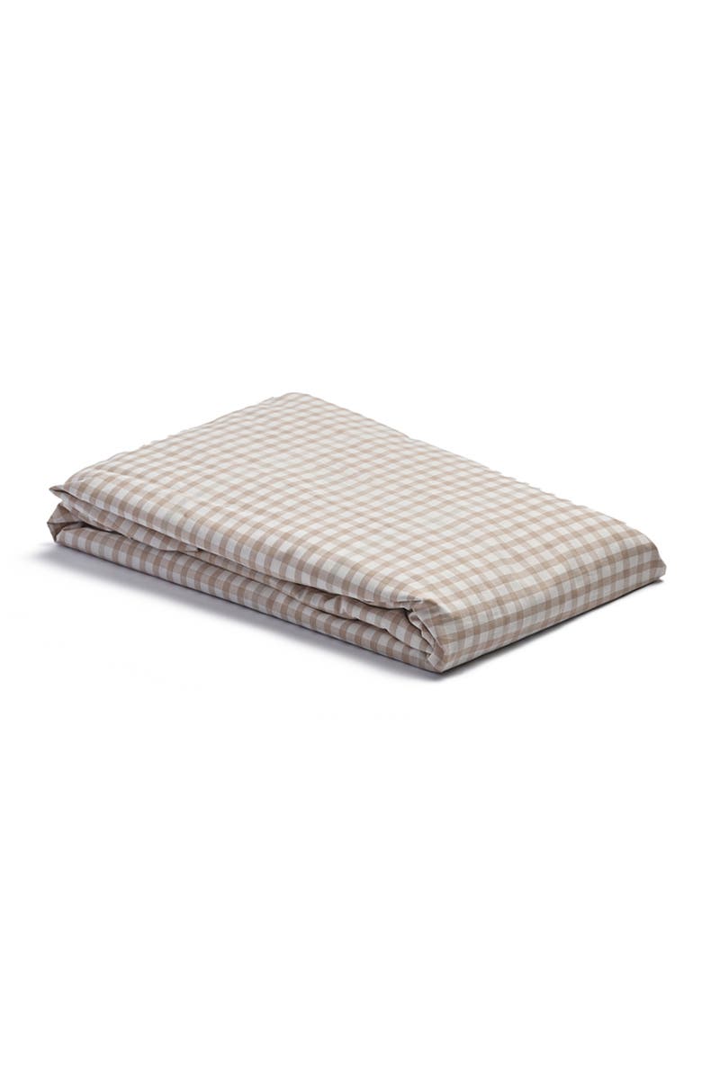 PIGLET IN BED 200 Thread Count Gingham Percale Fitted Sheet, Main, color, 