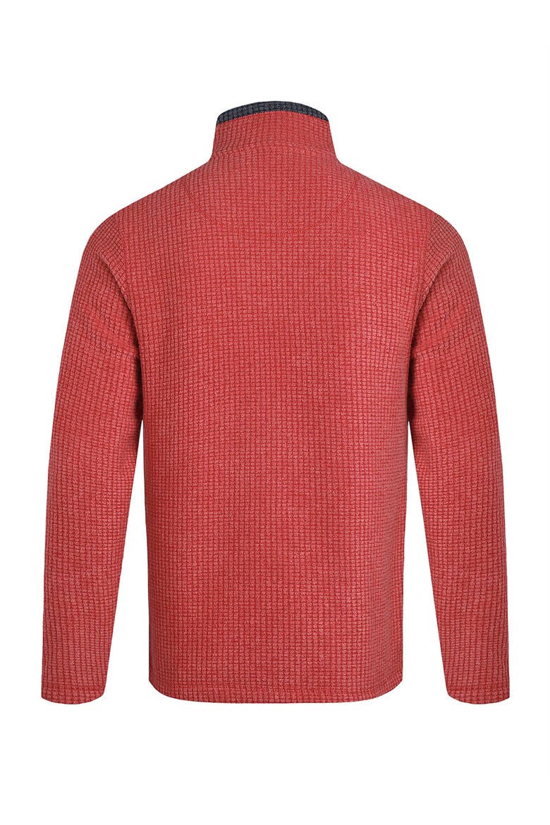 Newark 1/4 Zip Grid Fleece, Alternate, color, Barberry Red Marl