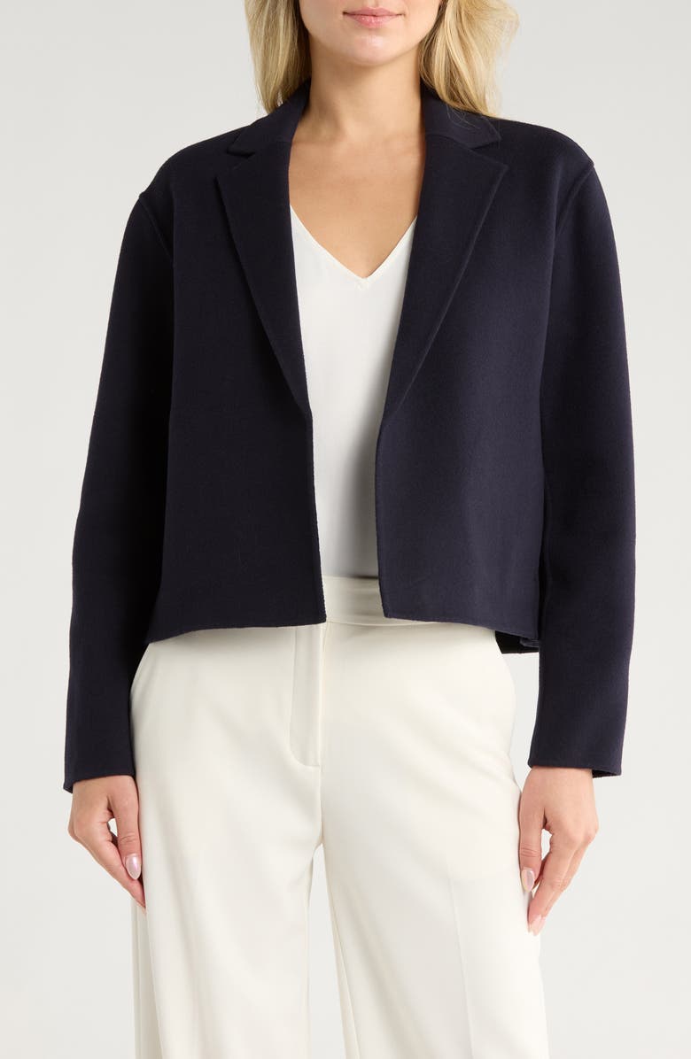 Theory Wool & Cashmere Crop Blazer, Main, color, New Navy