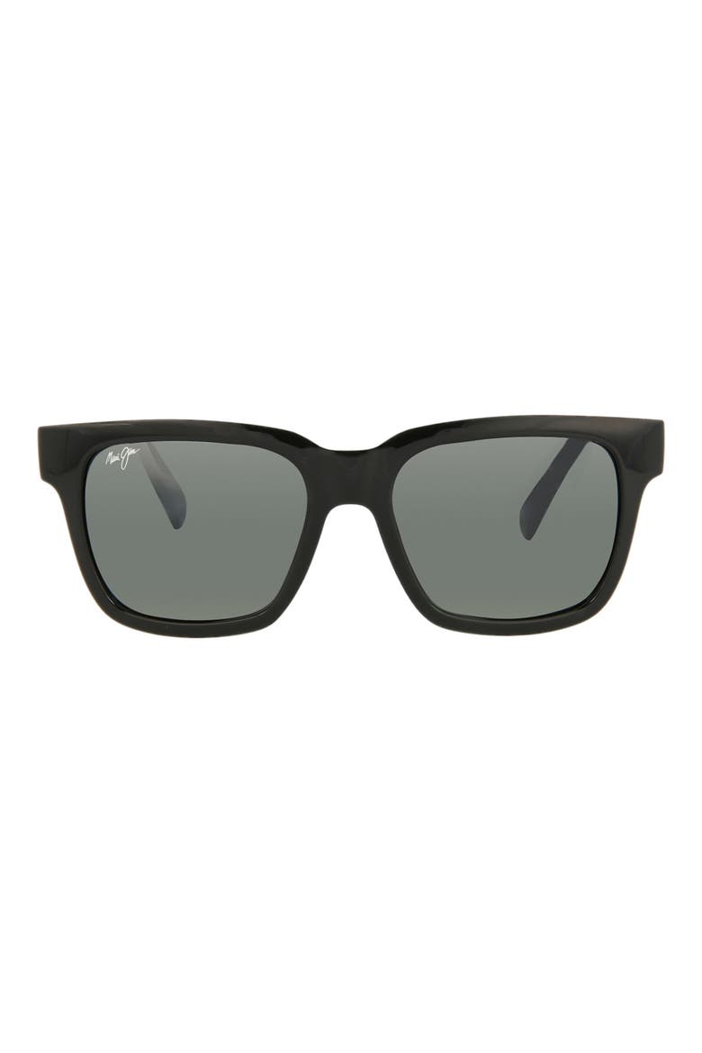 54mm Rectangular Sunglasses, Main, color, BLACK BLACK GREY