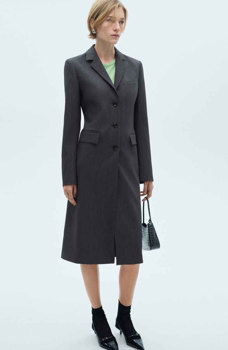 MANGO Long Straight Coat, Alternate, color,