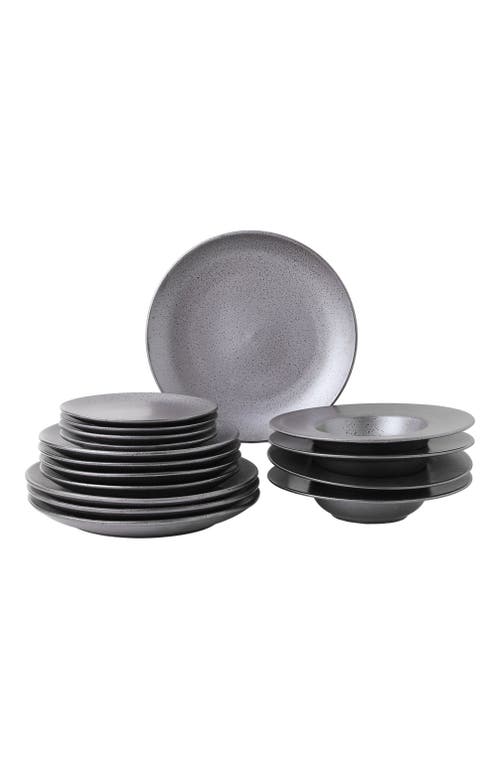 Stone Lain Valencia Porcelain 16-piece Dinnerware Set In Gray