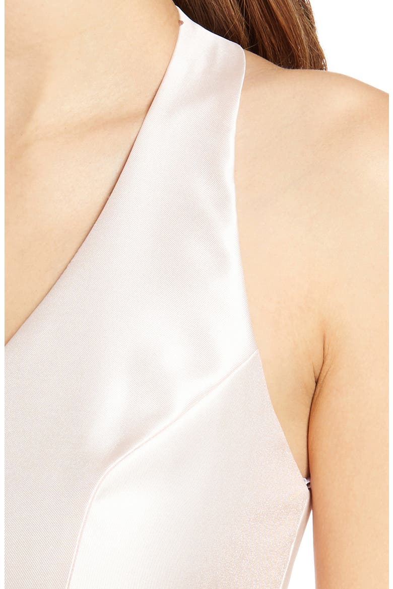 Halter Satin Trumpet Gown, Alternate, color, BLUSH