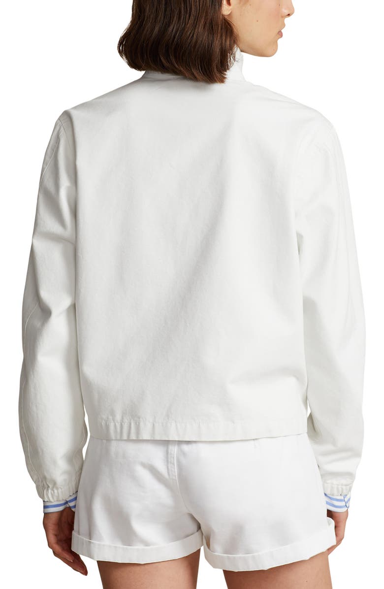 Polo Ralph Lauren Cotton Canvas Zip Jacket, Alternate, color, Deckwash White