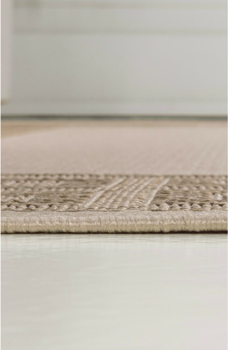 JONATHAN Y Athena Classic Geometric Border Indoor/Outdoor Area Rug, Alternate, color, Cream/Beige