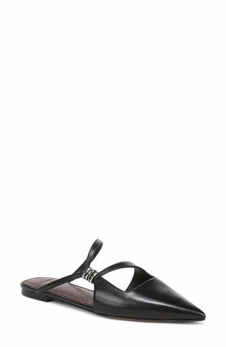 Vince Gilia Strappy Pointed Toe Flat Mule